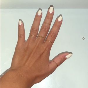 14k Gold handmade thin stackable rings